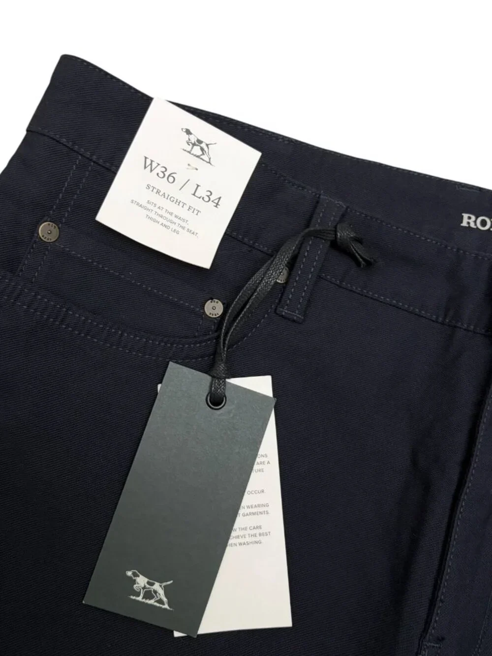 RODD & GUNN Pants NWT Navy Blue Casual Straight MOTION 2 Jeans Mens 36x34